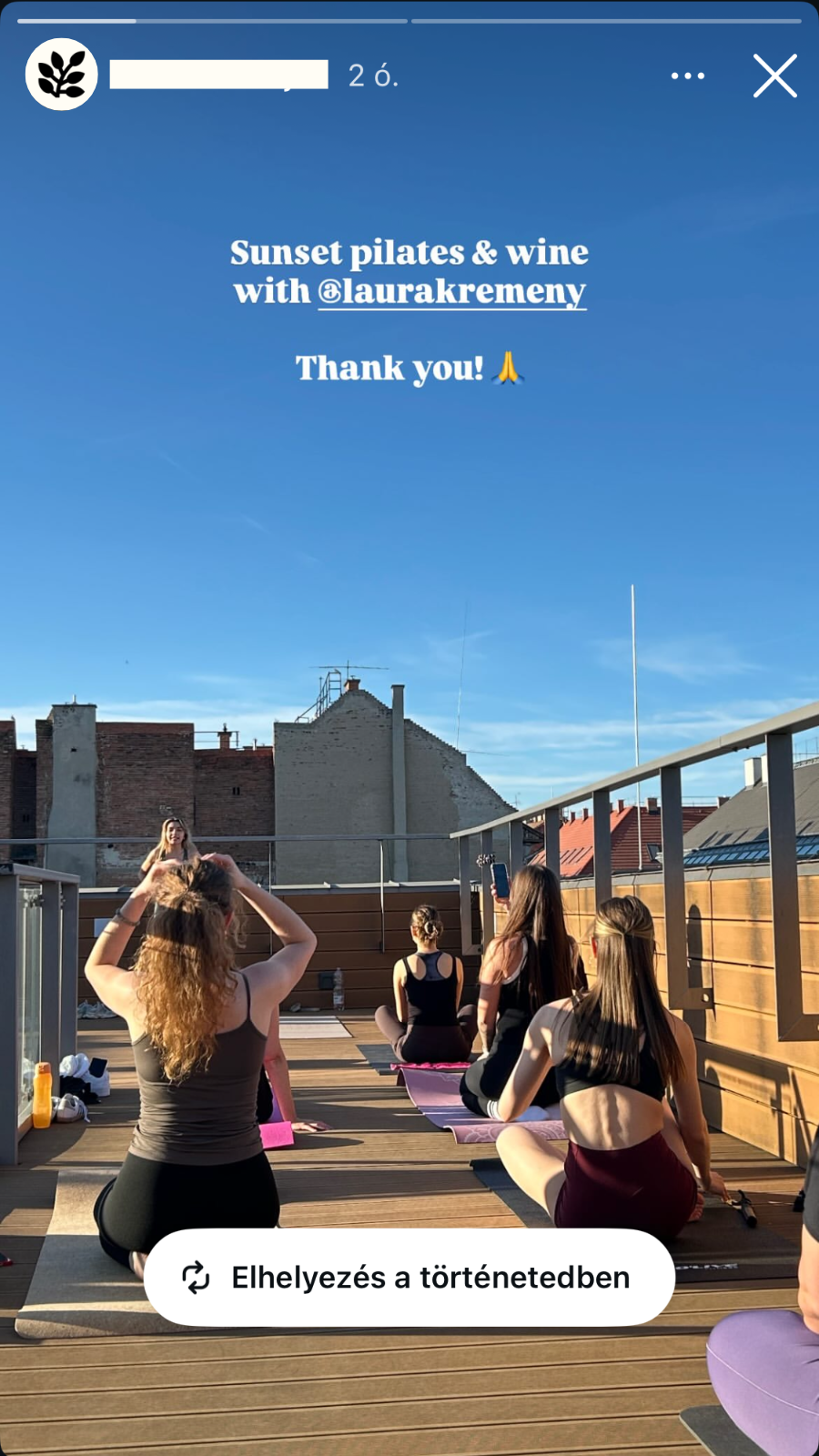 Laura Kremeny rooftop pilates